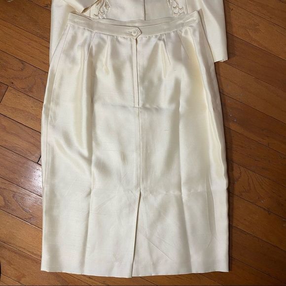 Vintage Albert Nipon Silk Evening Suit 2 Piece - Picture 12 of 13